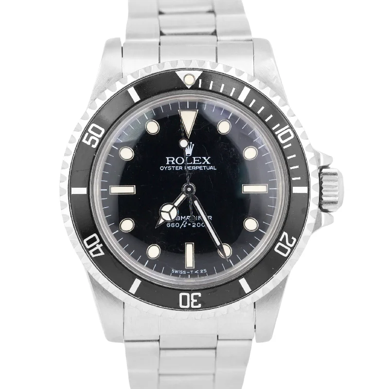 smartwatch with wrist-based heart rate sensor-1986 Rolex Submariner SPIDER PATINA 40mm Stainless Steel Automatic Oyster 5513