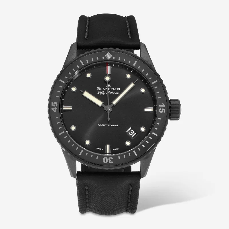 smartwatch with customizable watch faces-Blancpain Bathyscaphe Ceramic Automatic Men's Watch 50000130B52A