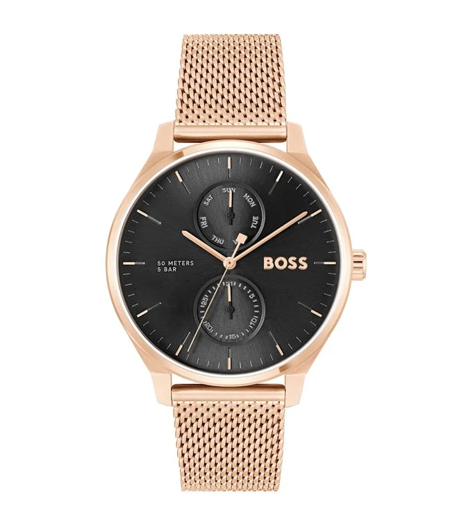 men’s automatic watch with leather strap-BOSS Tyler Watch for Men 1514104