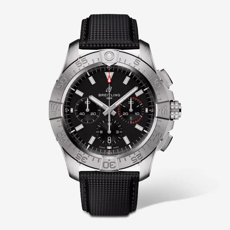 solar-powered diving wristwatch-Breitling Avenger B01 Chronograph 44mm Stainless Steel Automatic Men's Watch AB0147101B1X1