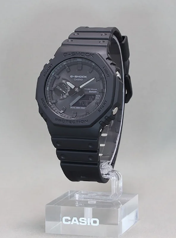 men’s luxury wristwatch with sapphire glass-CASIO G-SHOCK ANALOG-DIGITAL BLUETOOTH® SOLAR 2100 SERIES GA-B2100-1A1JF JDM