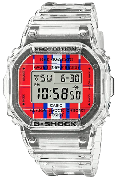 smartwatch with fitness metrics tracking-Casio G-Shock X Kashiwa Sato 2020 Collaboration Box Set Model DWE-5600KS-7