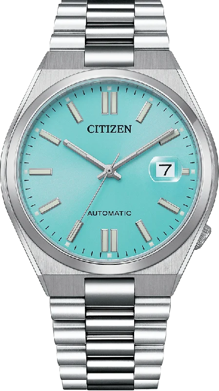 men’s smart casual quartz watch-Citizen Tsuyosa Mechanical Automatic Date Display Tiffany Blue NJ0151-88M