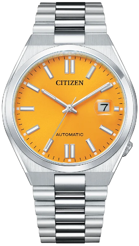 lightweight fitness smartwatch for men-Citizen Tsuyosa Mechanical Automatic Date Display Yellow Dial NJ0150-81Z