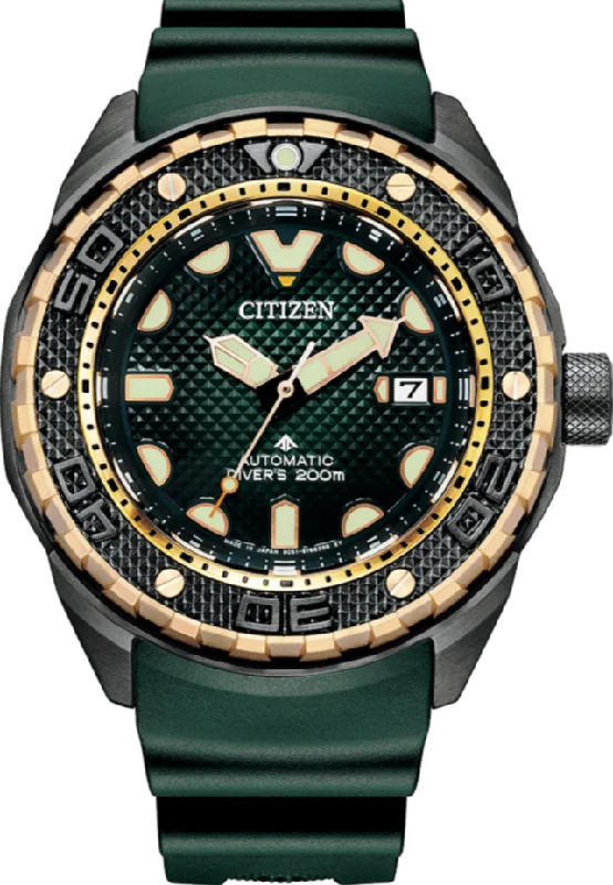 men’s wristwatch with sapphire crystal-Citizen Promaster Automatic 200M Diver Super Titanium NB6006-02X