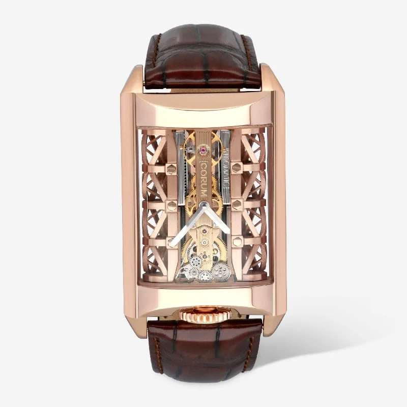 men’s fitness watch with GPS tracking-Corum Golden Bridge Stream 18K Rose Gold Automatic Men's Watch B313/03296