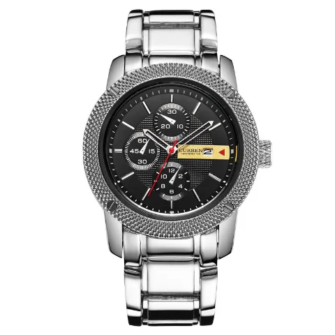 smartwatch with waterproof features-Curren Luxury Quartz Men's Watch (Dial 4.4cm) - CUR 151