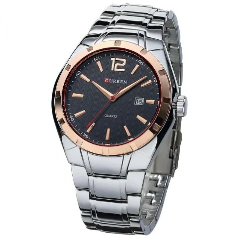 men’s wristwatch with sapphire crystal-Curren Quartz Men's Sleek Design Watch (Dial 4.5cm) - CUR 131