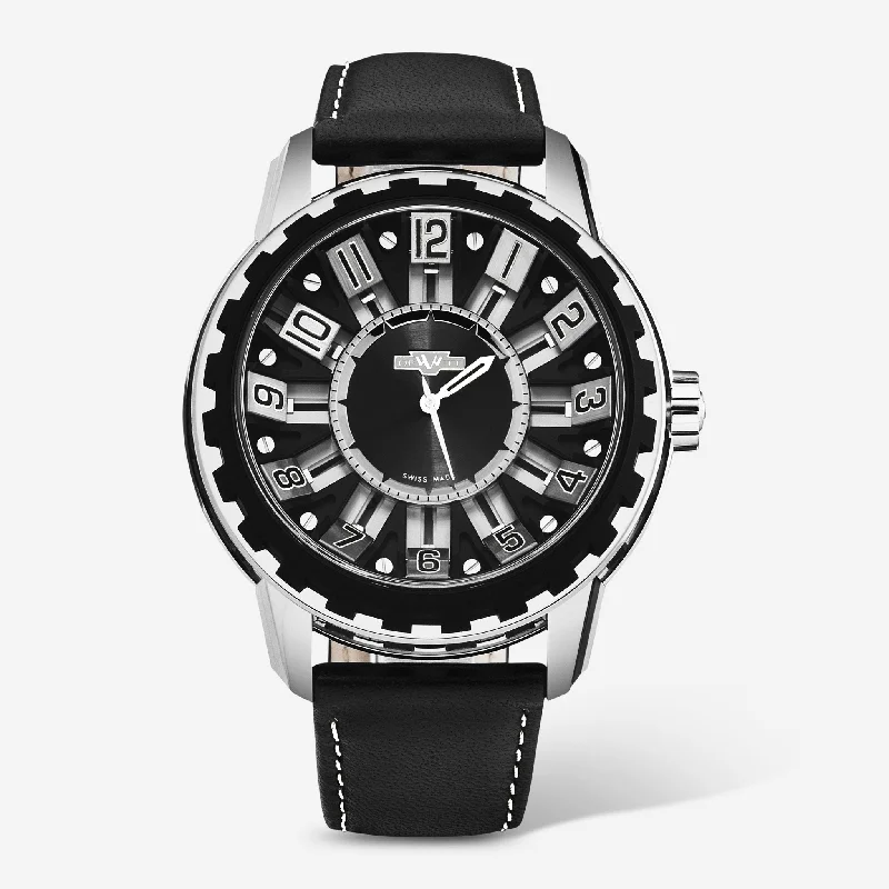 high-performance multi-sport wristwatch-DeWitt Academia Slide Black Titanium Automatic Men's Watch AC.SLD.004 RPB