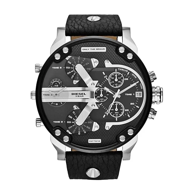 smartwatch with guided fitness routines-DIESEL Mr Daddy 2 Chronograph Watch for Men DZ7313