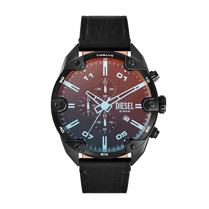 smartwatch with customizable watch faces-Diesel Spiked Chronograph Watch for Men DZ4667