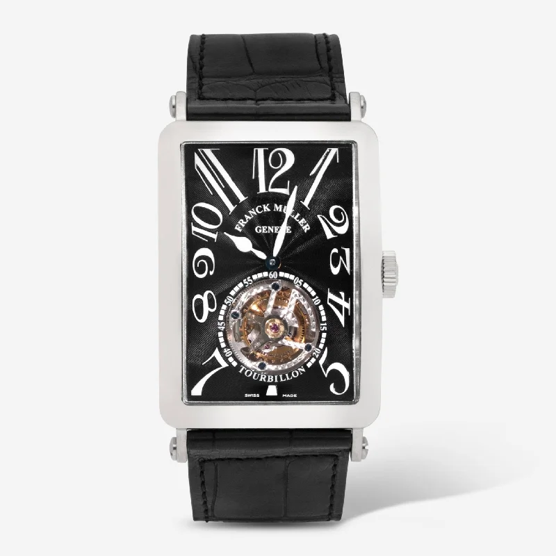 classic men’s automatic movement watch-Franck Muller Long Island Imperial Tourbillon 18K White Gold Manual Wind Men's Watch 1200 T