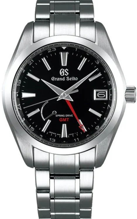 men’s fashion wristwatch with mesh strap-Grand Seiko Heritage Collection 9R Spring Drive GMT SBGE211