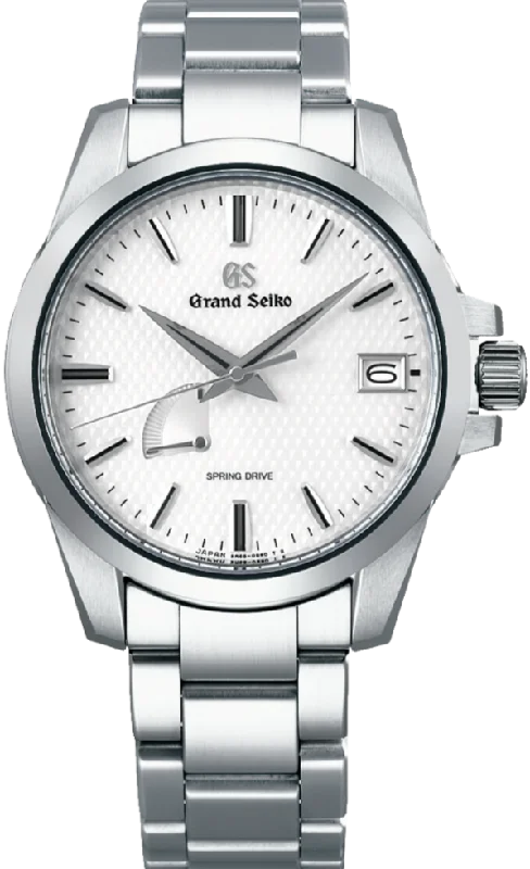 smartwatch with sleep cycle tracking-Grand Seiko Heritage Collection Spring Drive 9R White Dial SBGA225