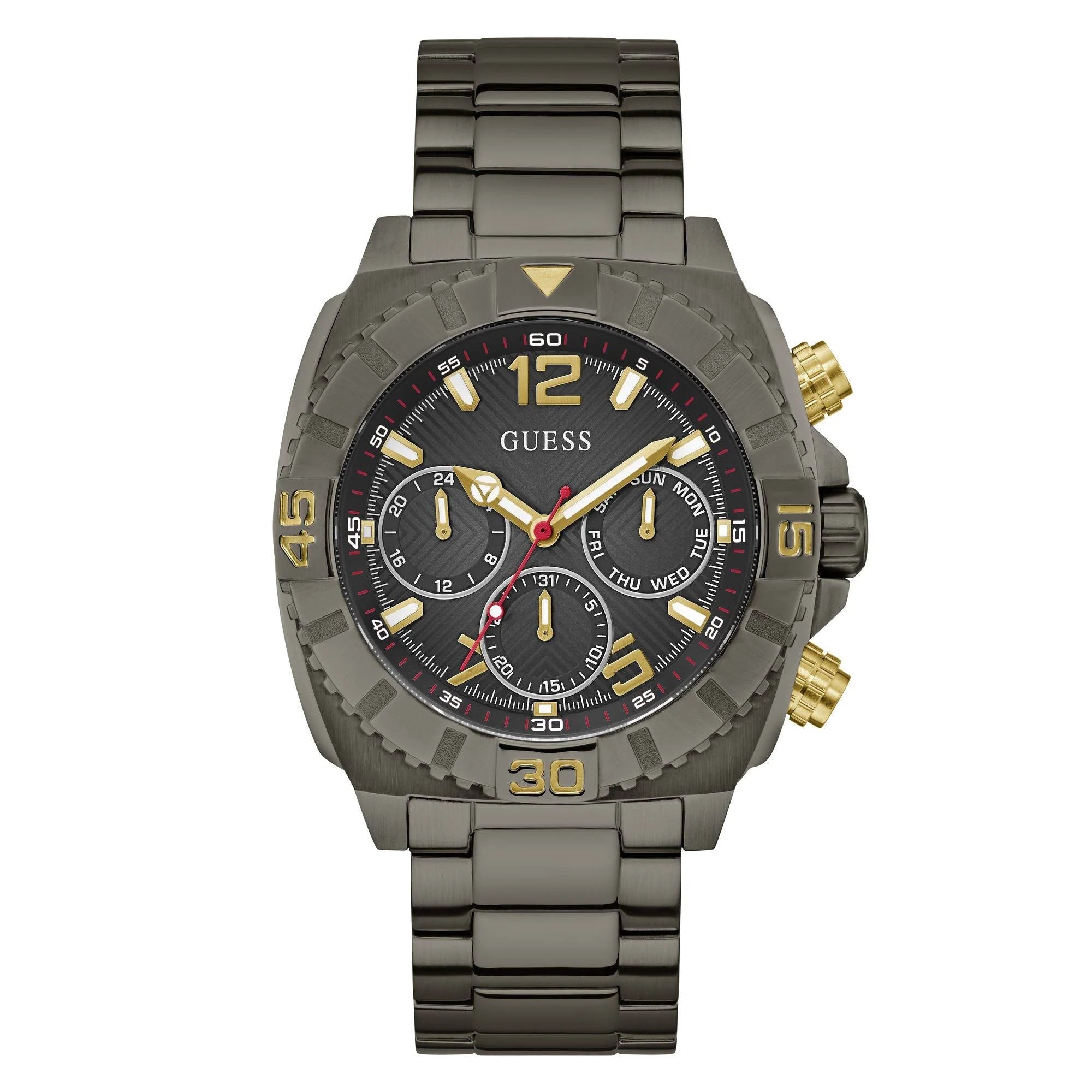 smartwatch with training and recovery analysis-GUESS Traction Chronograph Watch for Men GW0800G2