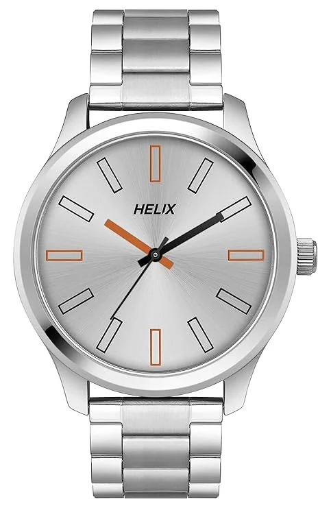 men’s stylish ceramic watch-Helix Analog Grey Dial Men's Watch-TW043HG01