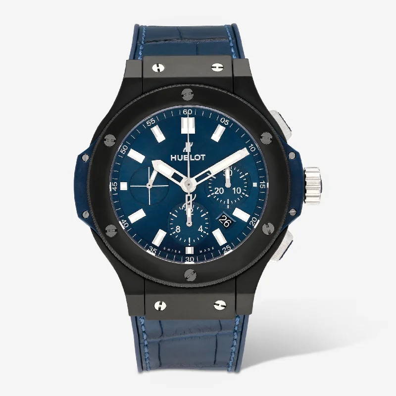 smartwatch with health tracking capabilities-Hublot Big Bang Chronograph Ceramic Automatic Men's Watch 301.CI.7170.LR