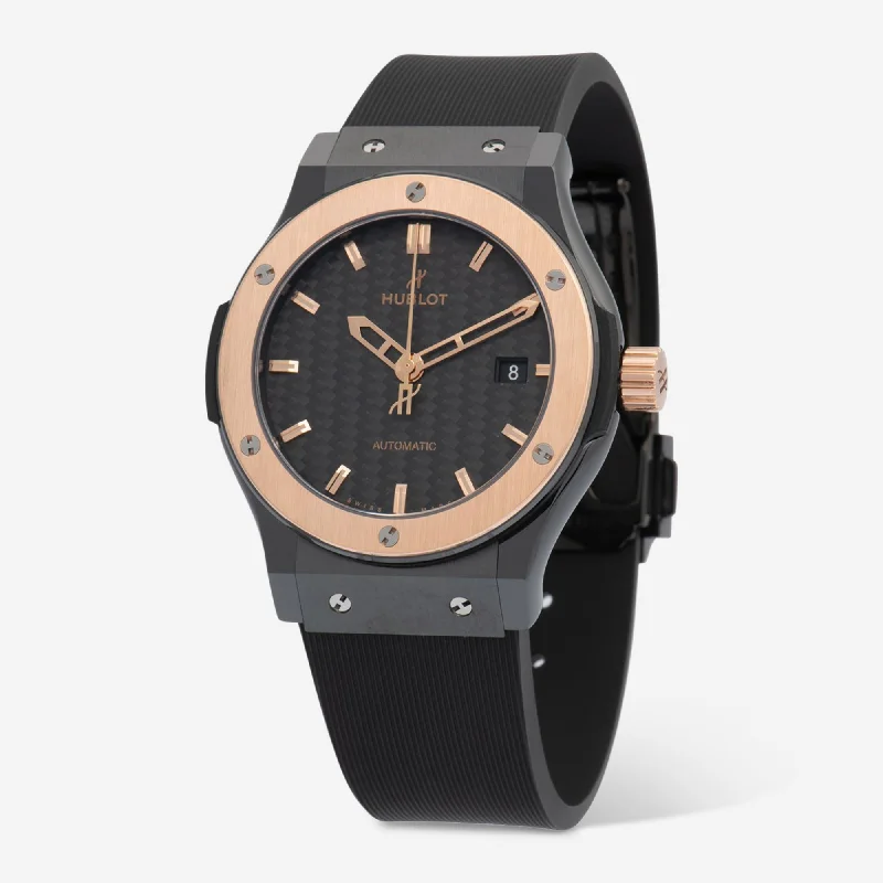 smartwatch with smart health reminders-Hublot Classic Fusion Ceramic Automatic Men's Watch 542.CO.1780.RX