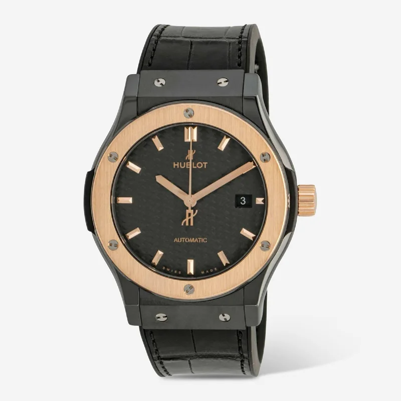 smartwatch with menstrual cycle tracking-Hublot Classic Fusion Ceramic Automatic Men's Watch 542.CO.1781.LR