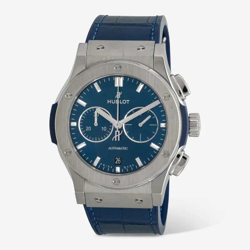 digital wristwatch with fitness stats-Hublot Classic Fusion Racing Chronograph Titanium Automatic Men's Watch 541.NX.7170.LR