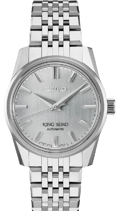 advanced men’s sports GPS wristwatch-King Seiko KSK Series Mechanical Automatic Brushed Silver Grey SPB281 (SDKS003)