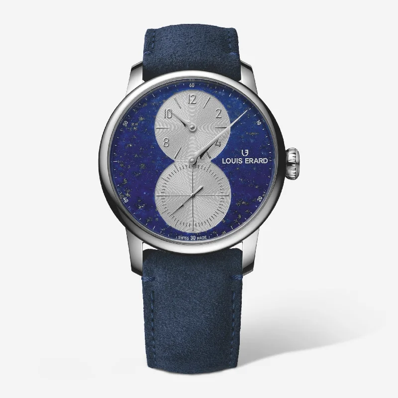 smartwatch with step counter and calorie tracker-Louis Erard Excellence Régulateur Lapis-Lazuli Automatic Men's Watch 85237AA35.BVA35