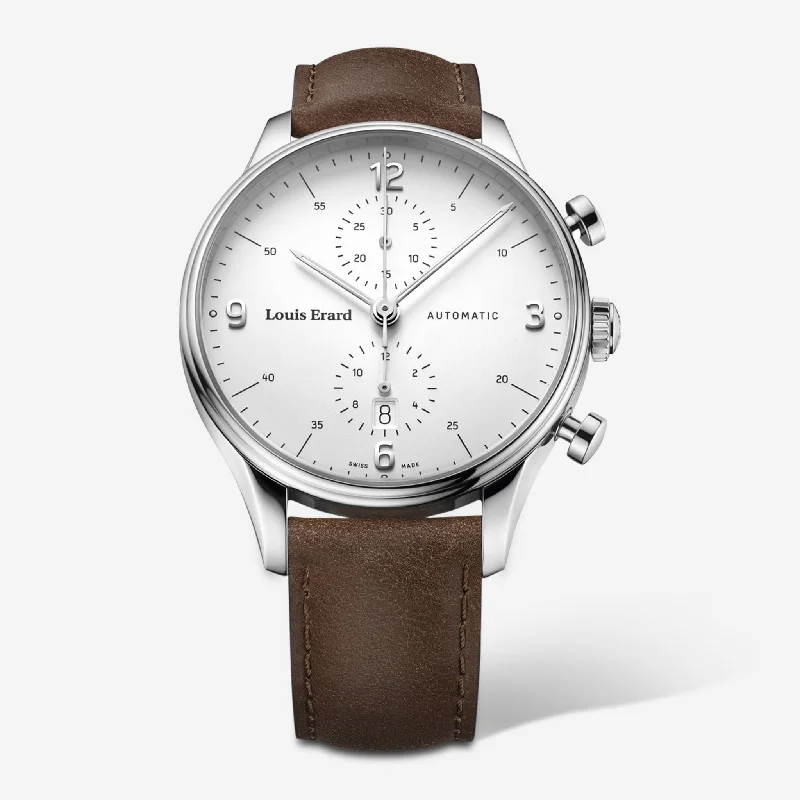 elegant Swiss quartz wristwatch-Louis Erard Héritage Chronograph Stainless Steel Automatic Men's Watch 78289AA01.BVA01