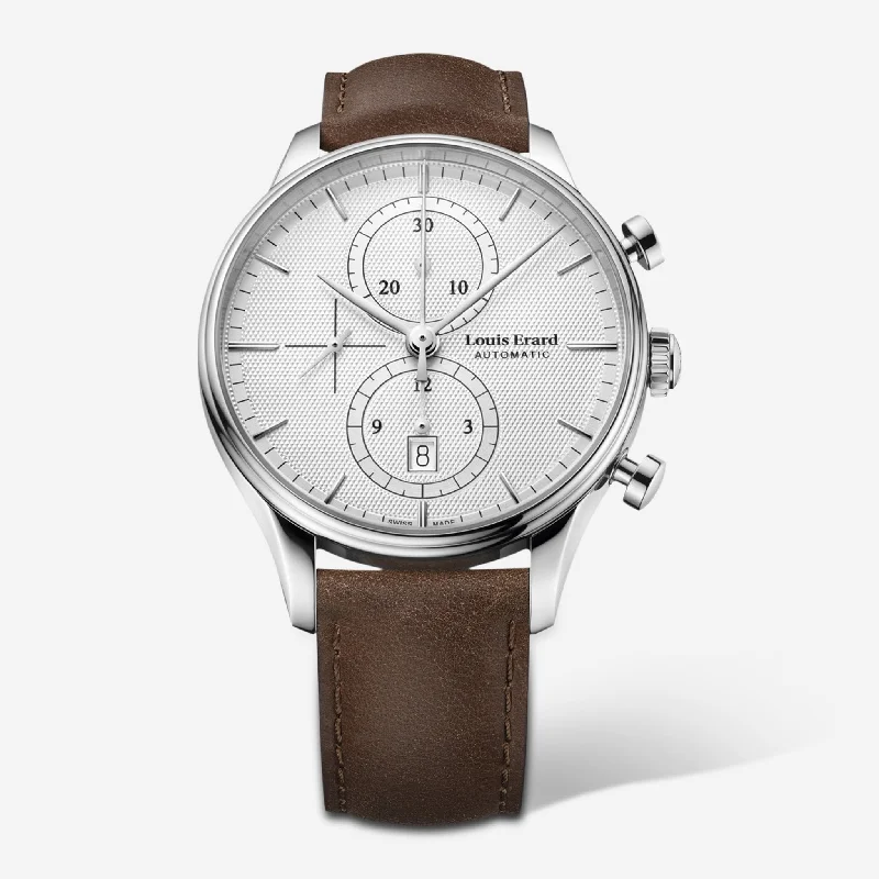 men’s automatic watch with leather strap-Louis Erard Héritage Chronograph Stainless Steel Automatic Men's Watch 78289AA21.BVA01