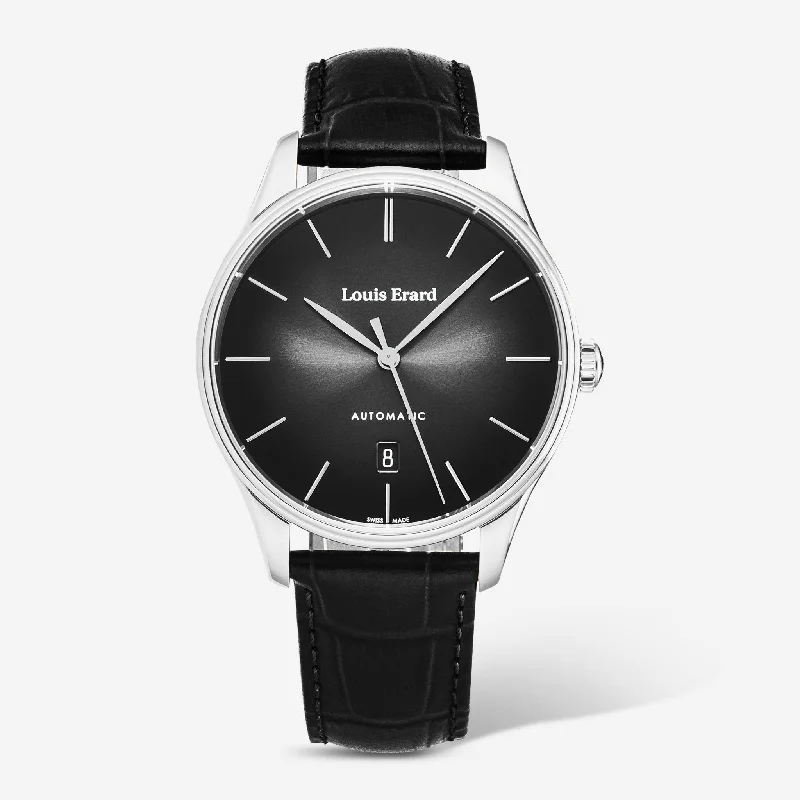 waterproof sport watch for athletes-Louis Erard Héritage Stainless Steel Automatic Men's Watch 69287AA62.BAAC82