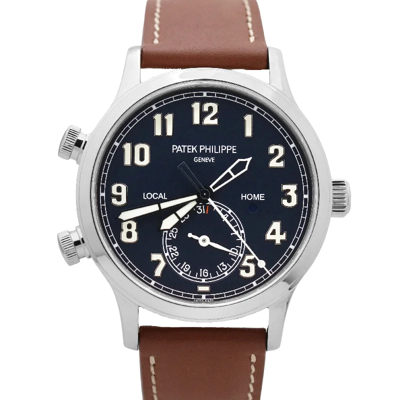 solar-powered watch for outdoor activities-2020 PAPERS Patek Philippe Calatrava Pilot Travel Time 18K GOLD 42mm 5524G BOX