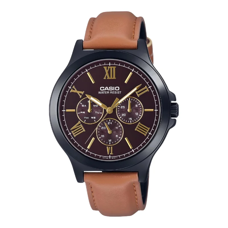 luxury sports wristwatch for men-MTP-V300BL-5A