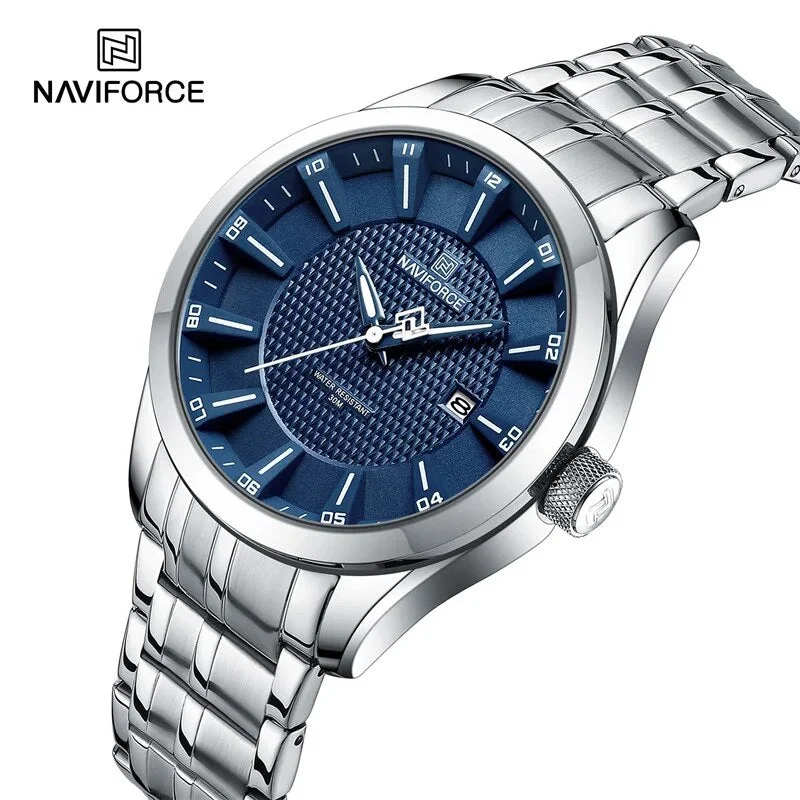 high-performance multi-sport wristwatch-NAVIFORCE 8032 New Design Men Luxury Watches Simple Fashion Wristwatch Casual Male Quartz Stainless Steel Strap Clock Reloj Hombre