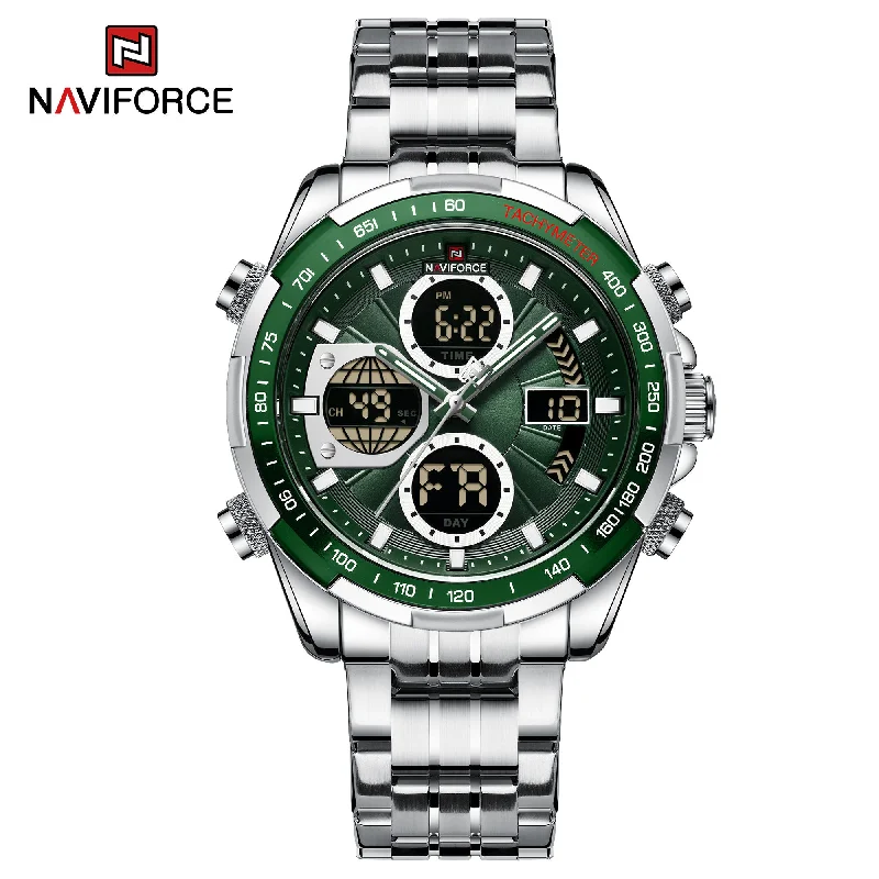 smartwatch with multi-function features-NAVIFORCE 2022 Men's Multifunctional Military Sport Watches Digital Analog Quartz Waterproof Watch for Men NF9197S