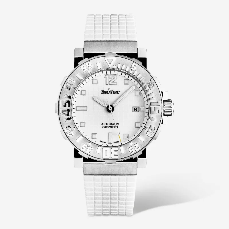 men’s sport wristwatch with GPS-Paul Picot C-Type White Dial Men's Automatic Watch P4118.SGBL.1401