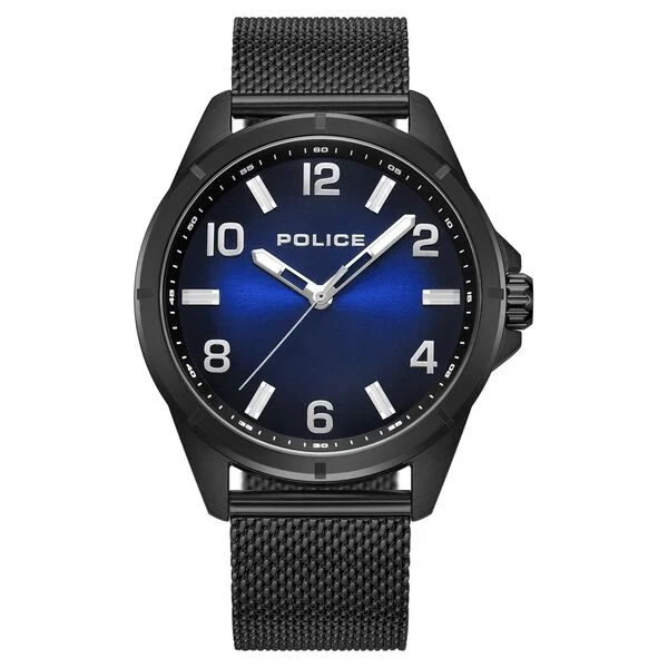 smartwatch with advanced workout tracking-Police Analog Blue Dial Watch for Men plpewjg0018303