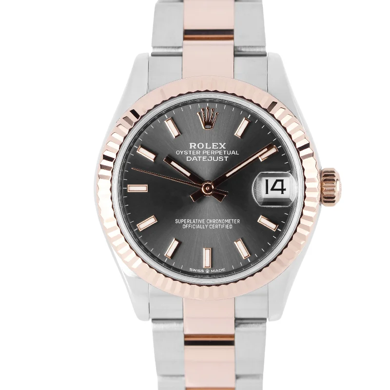 ultra-durable outdoor sports watch-2022 Rolex DateJust 31mm Two-Tone 18k Rose Gold Steel Rhodium 278271 Watch BOX