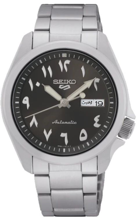 high-quality digital sports wristwatch-Seiko 5 Sports Automatic Arabic-Numeric Dark Grey Dial Date-Day Display SRPH47