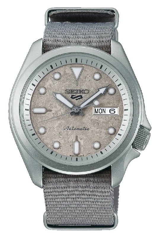 ultra-durable outdoor sports watch-Seiko 5 Sports Street Style Automatic Grey Concrete Pilot Bezel SRPG63K1 (SBSA129)