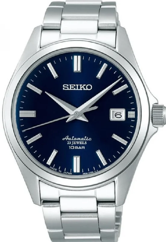 smartwatch with real-time heart rate tracking-Seiko Mechanical Automatic JDM Blue Dial SZSB013