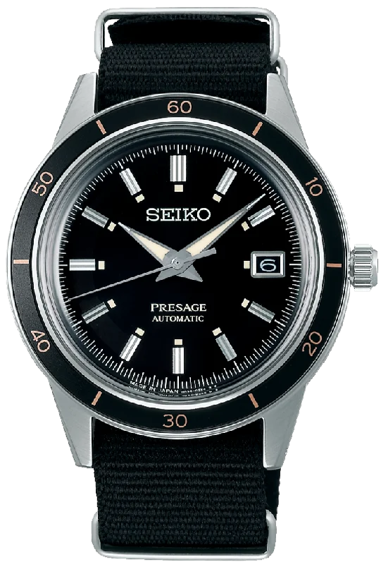 ultra-durable outdoor sports watch-Seiko Presage 2021 Style60's Series Automatic Nylon Strap SRPG09 (SARY197)