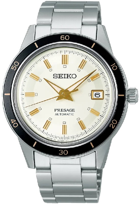 classic analog wristwatch with date function-Seiko Presage 2021 Style60's Series Automatic SRPG03 (SARY193)