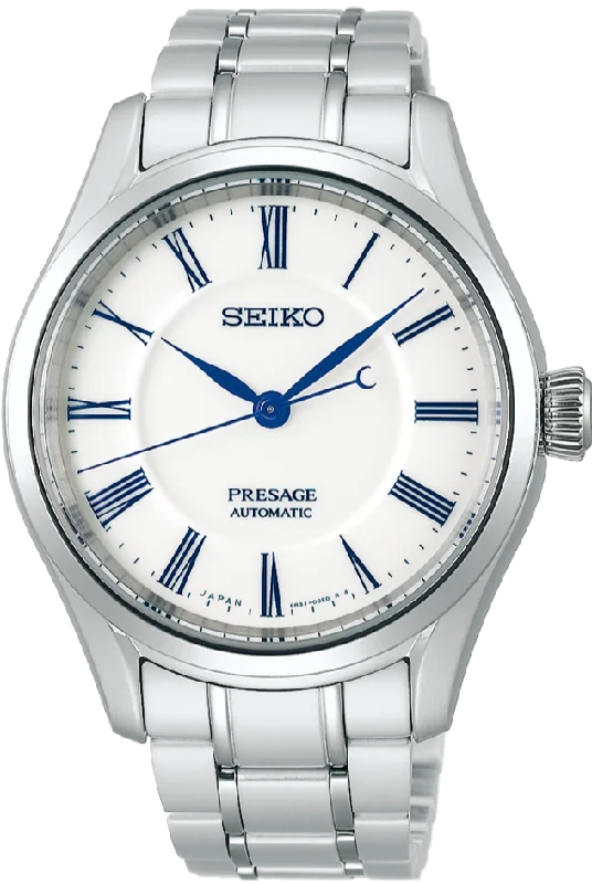 smartwatch with multi-sport tracking-Seiko Presage Craftsmanship Series Arita Porcelain Automatic White Dial SARX095 (SPB293)