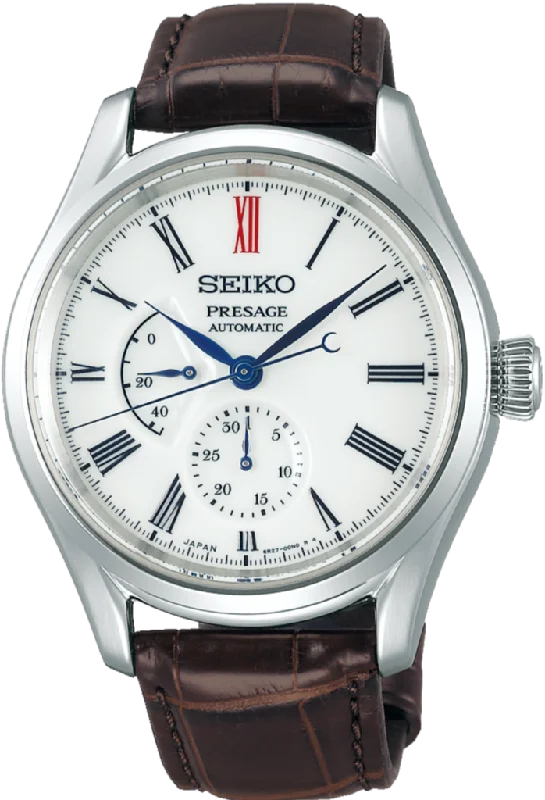 men’s automatic watch with leather strap-Seiko Presage Craftsmanship Series Arita Porcelain Automatic White Dial SPB093