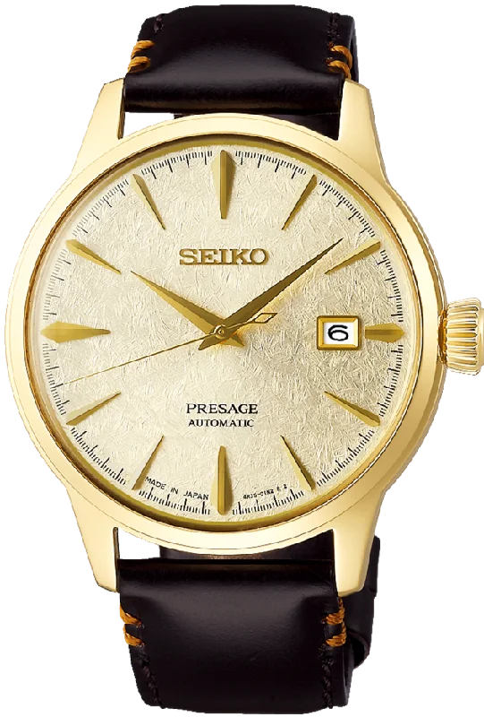 classic analog wristwatch with date function-Seiko Presage Cocktail Time Series "Hojo" Limited Edition SARY208 SRPH78