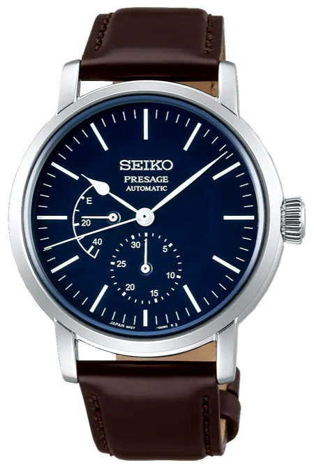 lightweight fitness smartwatch for men-Seiko Presage Craftsmanship Series Mechanical Mechanical Automatic Enamel Blue Dial SPB163 (SARW057)