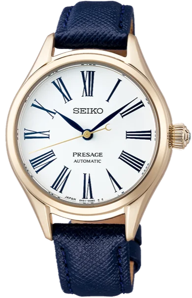 men’s dress watch with leather band-Seiko Presage Craftsmanship Series Ladies Mechanical Automatic Enamel Dial SPB234 (SARX002)