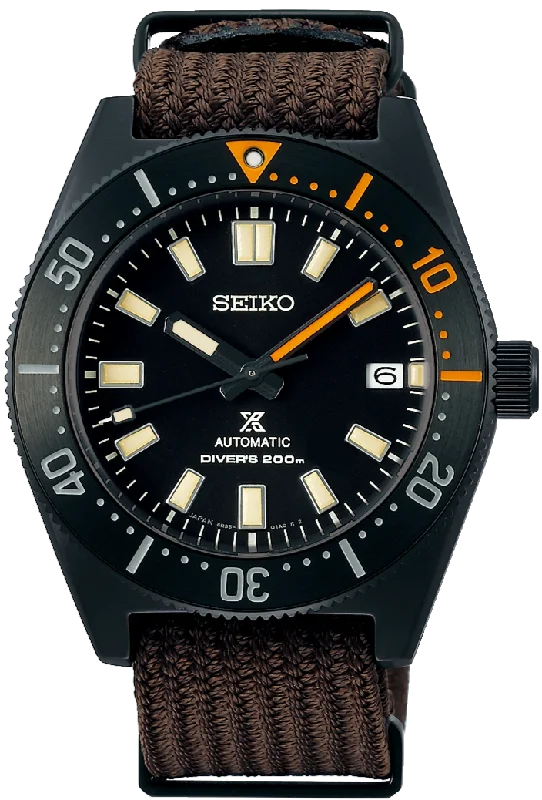 classic automatic wristwatch for men-Seiko Prospex 2022 Black Series Limited Edition 1965 62MAS Modern Re-interpretation Automatic 200M Diver SBDC153