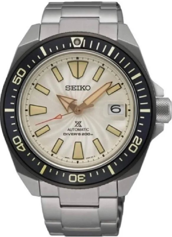 smartwatch with guided workouts and tracking-Seiko Prospex 2024 Thailand Limited Edition "White Elephant" Automatic Diver Samurai SRPK57