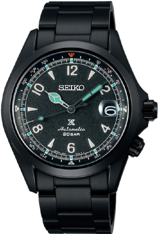 men’s automatic wristwatch with gold accents-Seiko Prospex Automatic Alpinist The Black Series Limited Edition SPB337