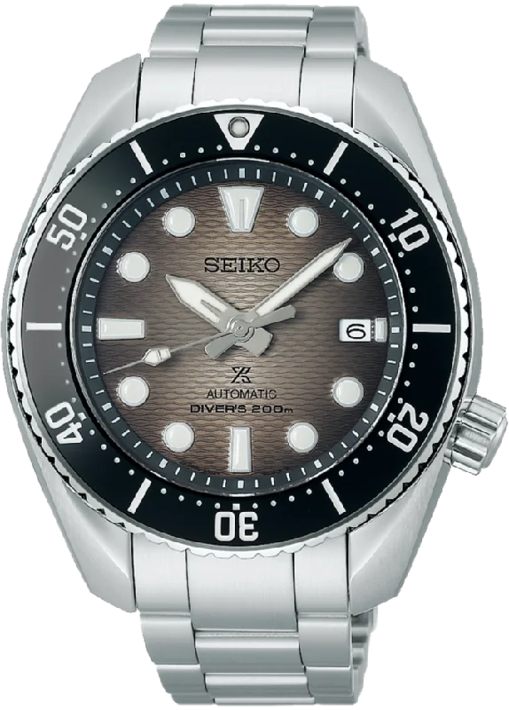 smartwatch with calorie tracking and notifications-Seiko Prospex Mechanical Automatic 200M Diver Scuba Grey Dial Sumo SPB323 (SBDC177)